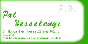 pal wesselenyi business card